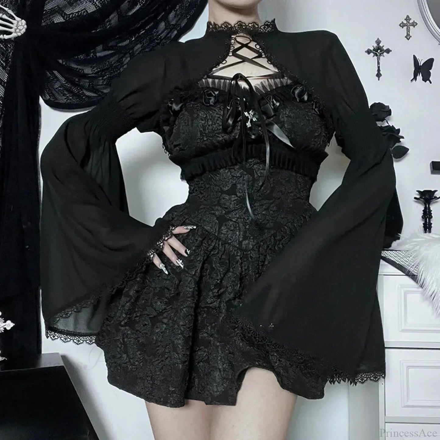 Graceful Tie Up Chiffon Top