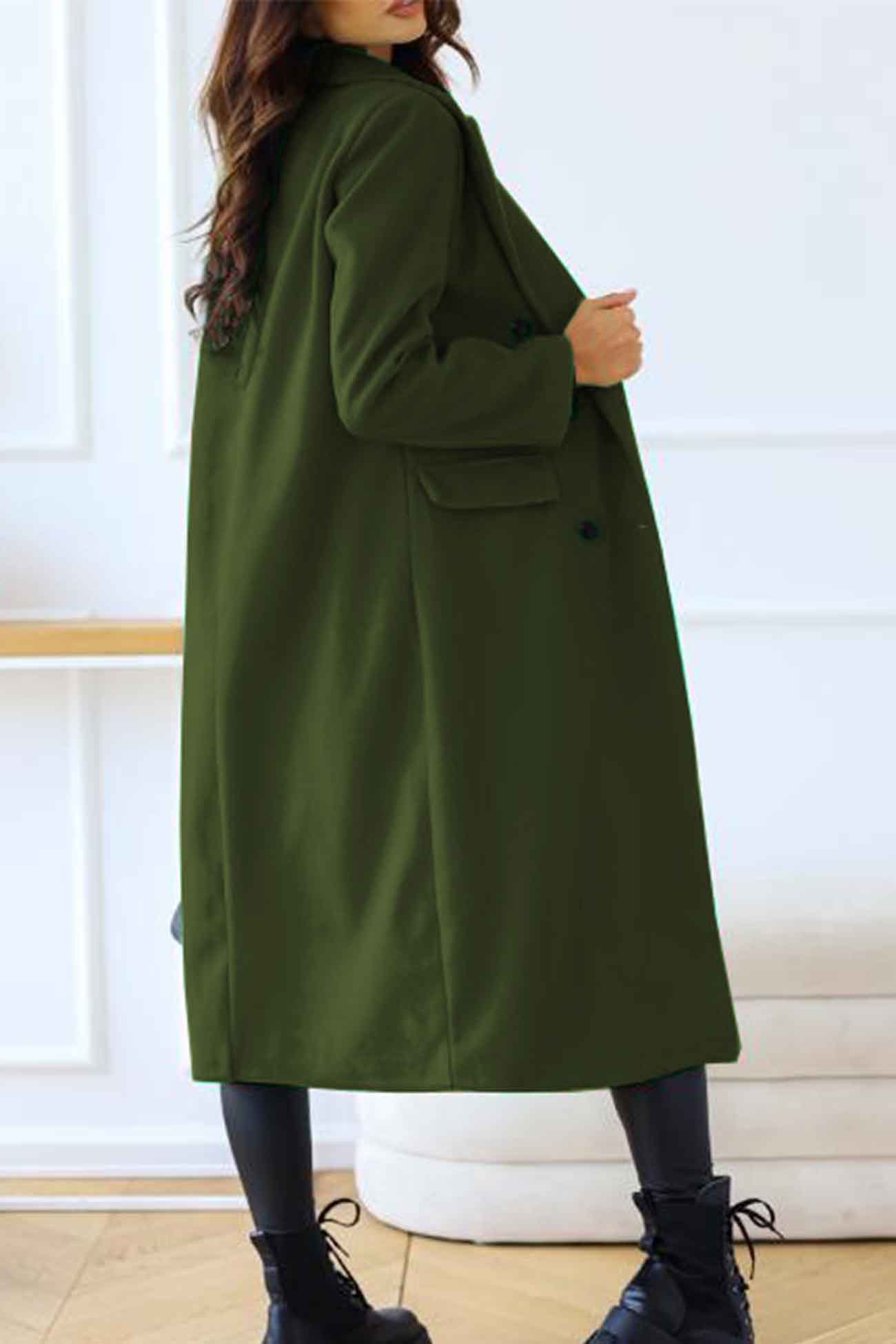 Giorgia | Double-breasted coat with lapels and long sleeves