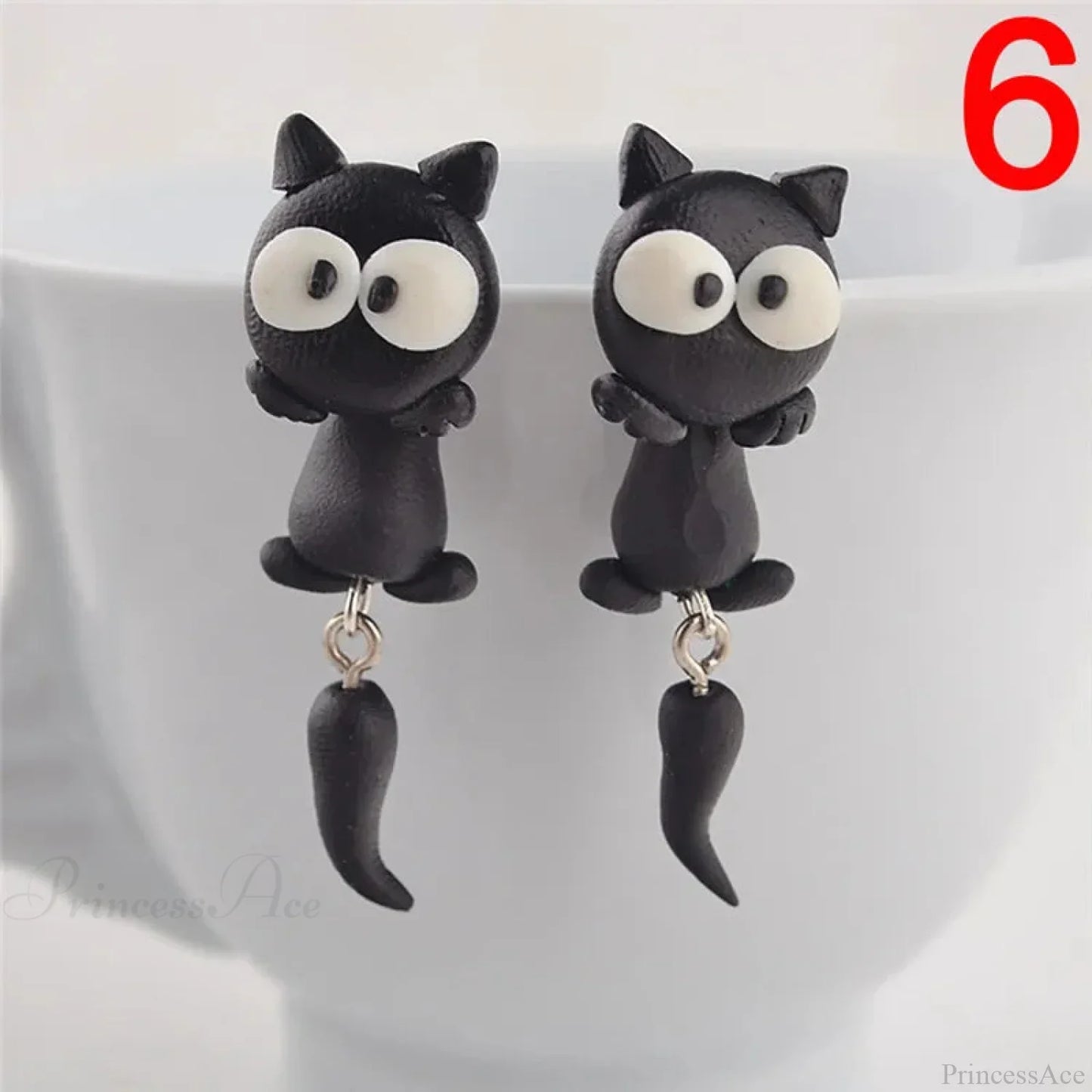 Halloween Dark Spider Amulet Stud Earring