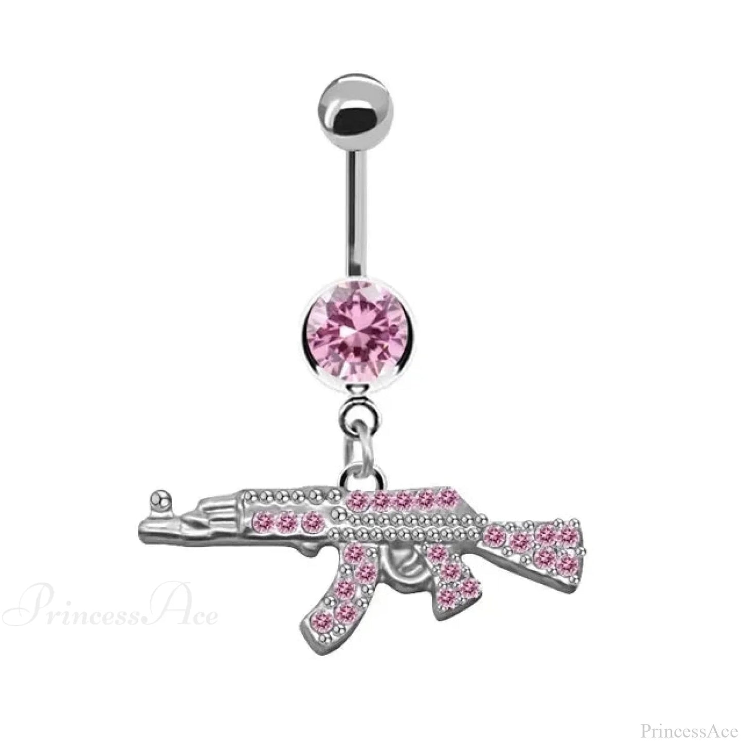 Heavenly Feathers Rose Dark Belly Ring