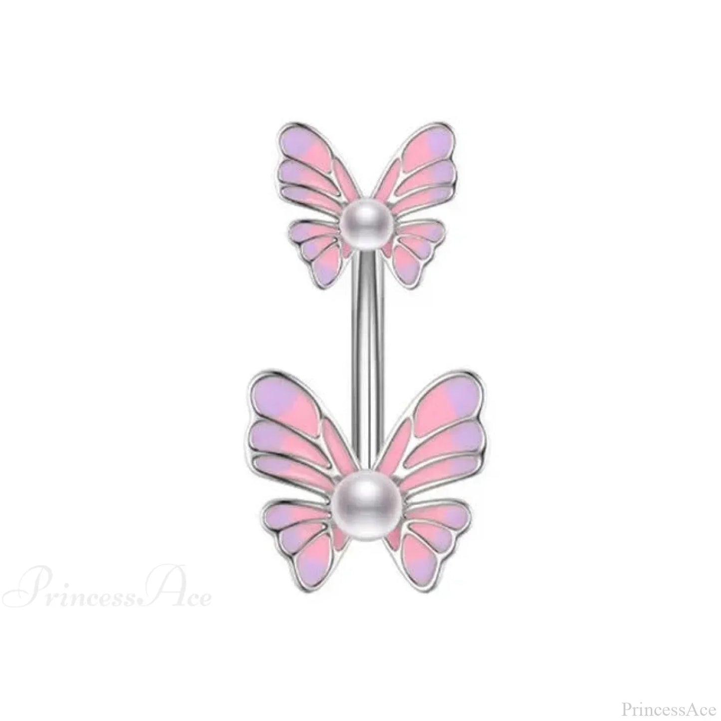 Heavenly Feathers Rose Dark Belly Ring