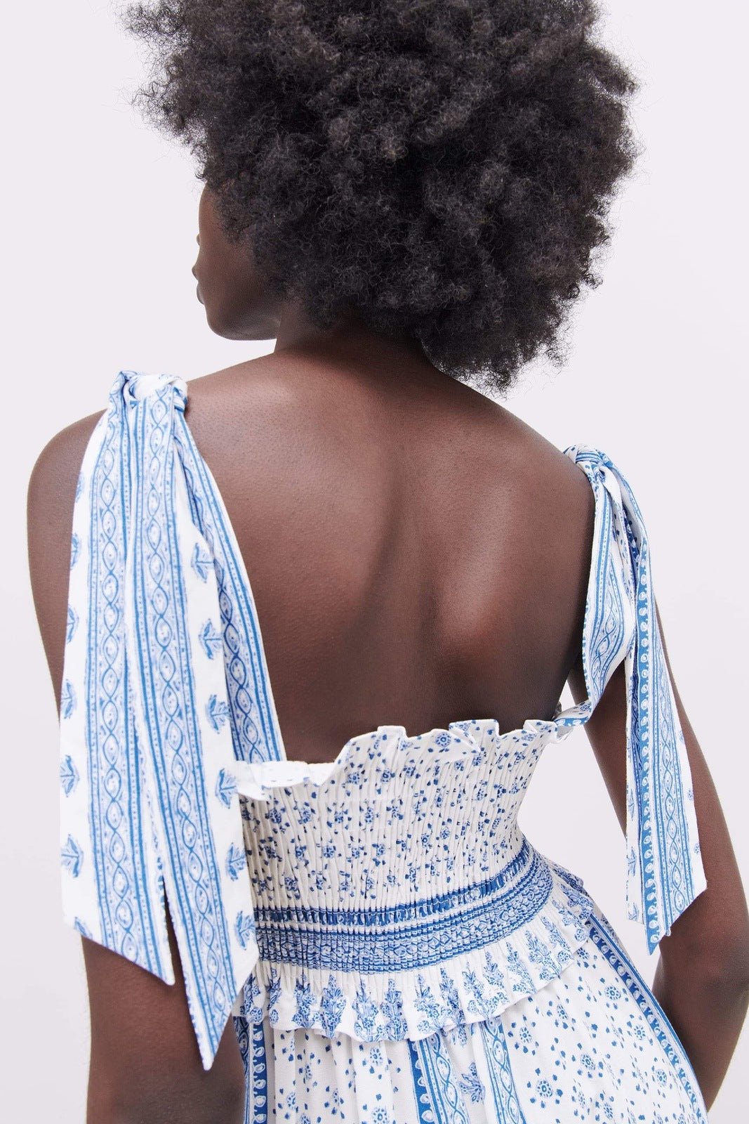Zoe® | Printed Midi Dress With Gathered Straps