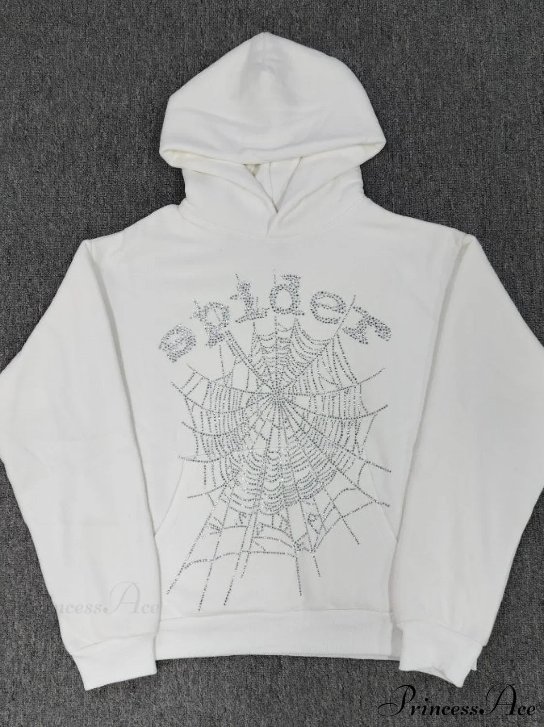 High Pile Fleece Foam Spider Print Hoodie