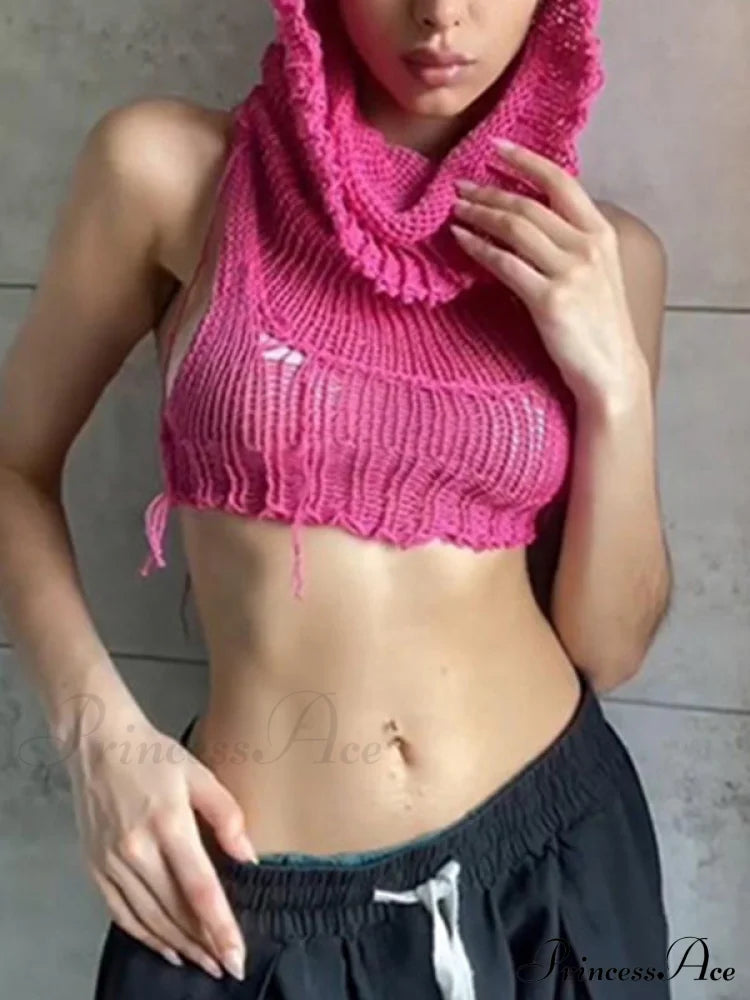 Hooded Cold Graceful Shoulder Crop Top