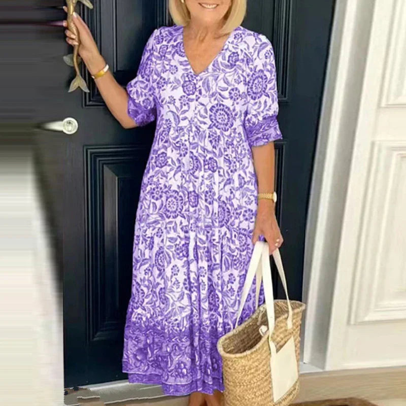 Graciela® | Bohemian V-neck dress for women