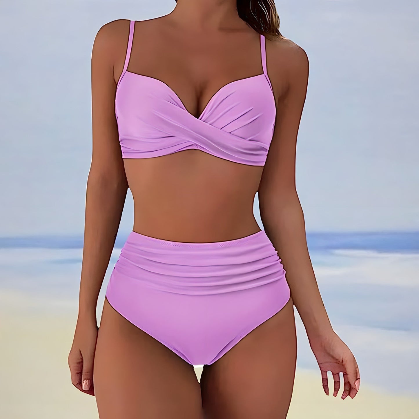 Leila® | High Waist Bikini With Twist Top