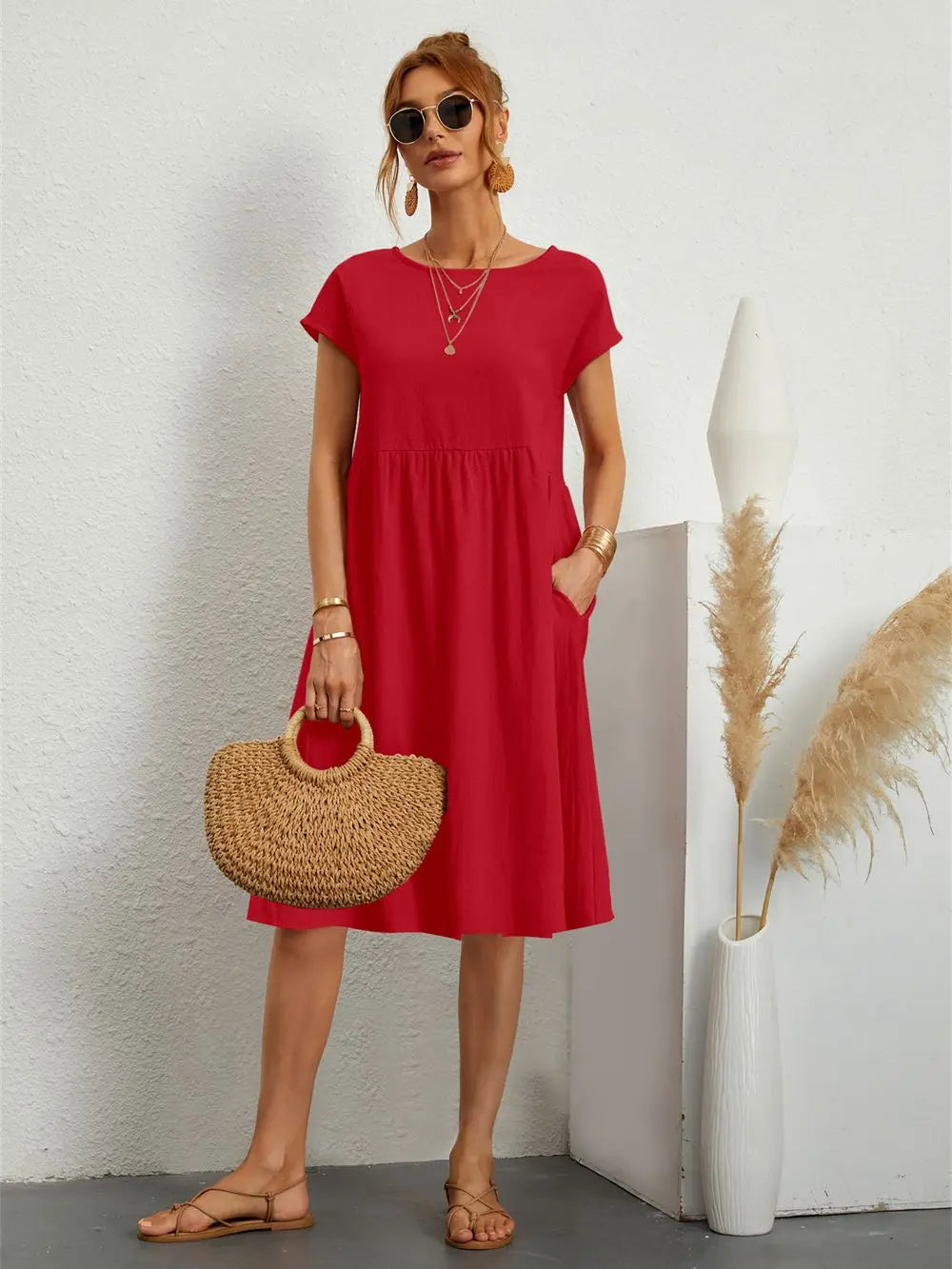 Kiara | Stylish Casual Pocket Dress for Everyday Comfort