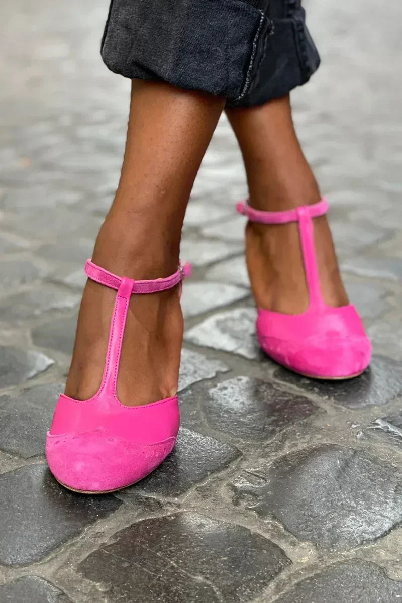 Mandy | Orthopedic T-Strap Heels