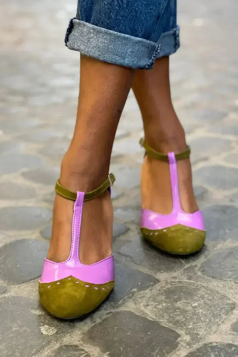 Mandy | Orthopedic T-Strap Heels