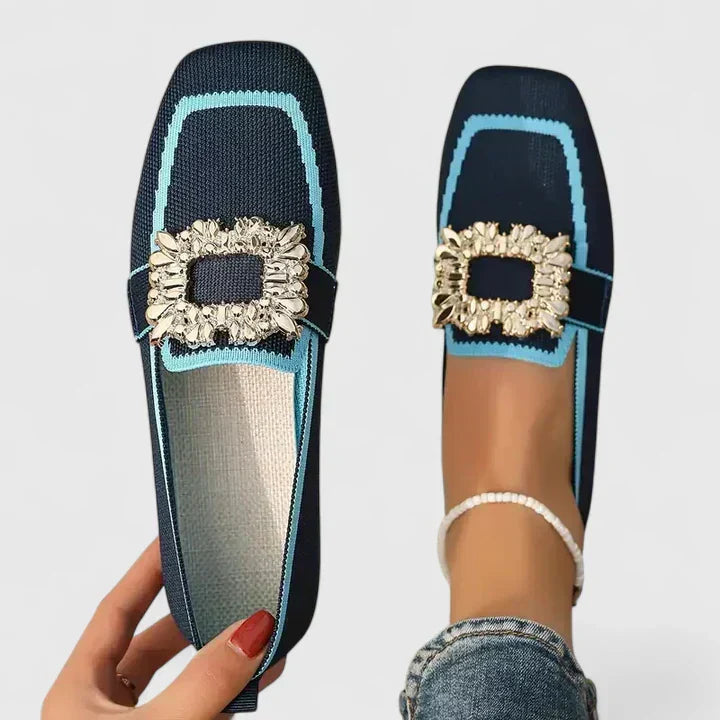 Shannon | Women's Embellished Square Toe Loafers