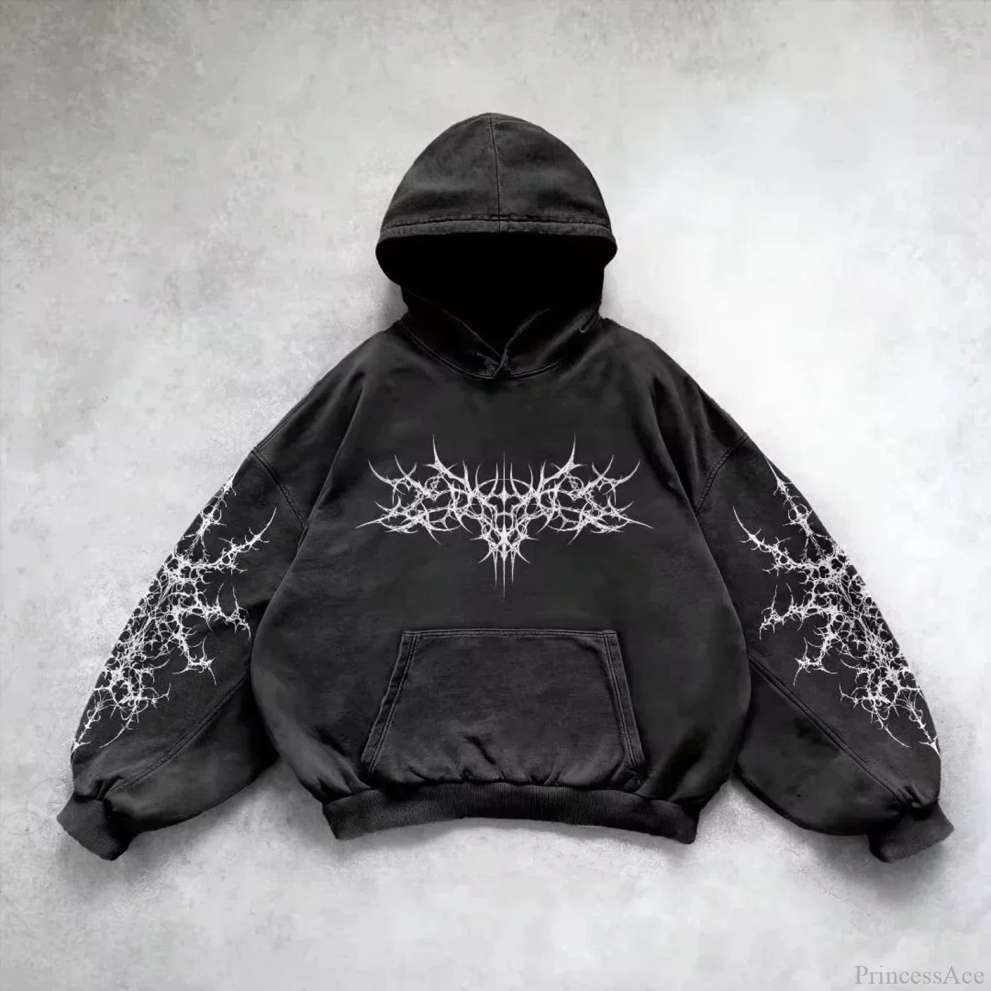 Joker Goth Print Fleece Zipper Hoodie