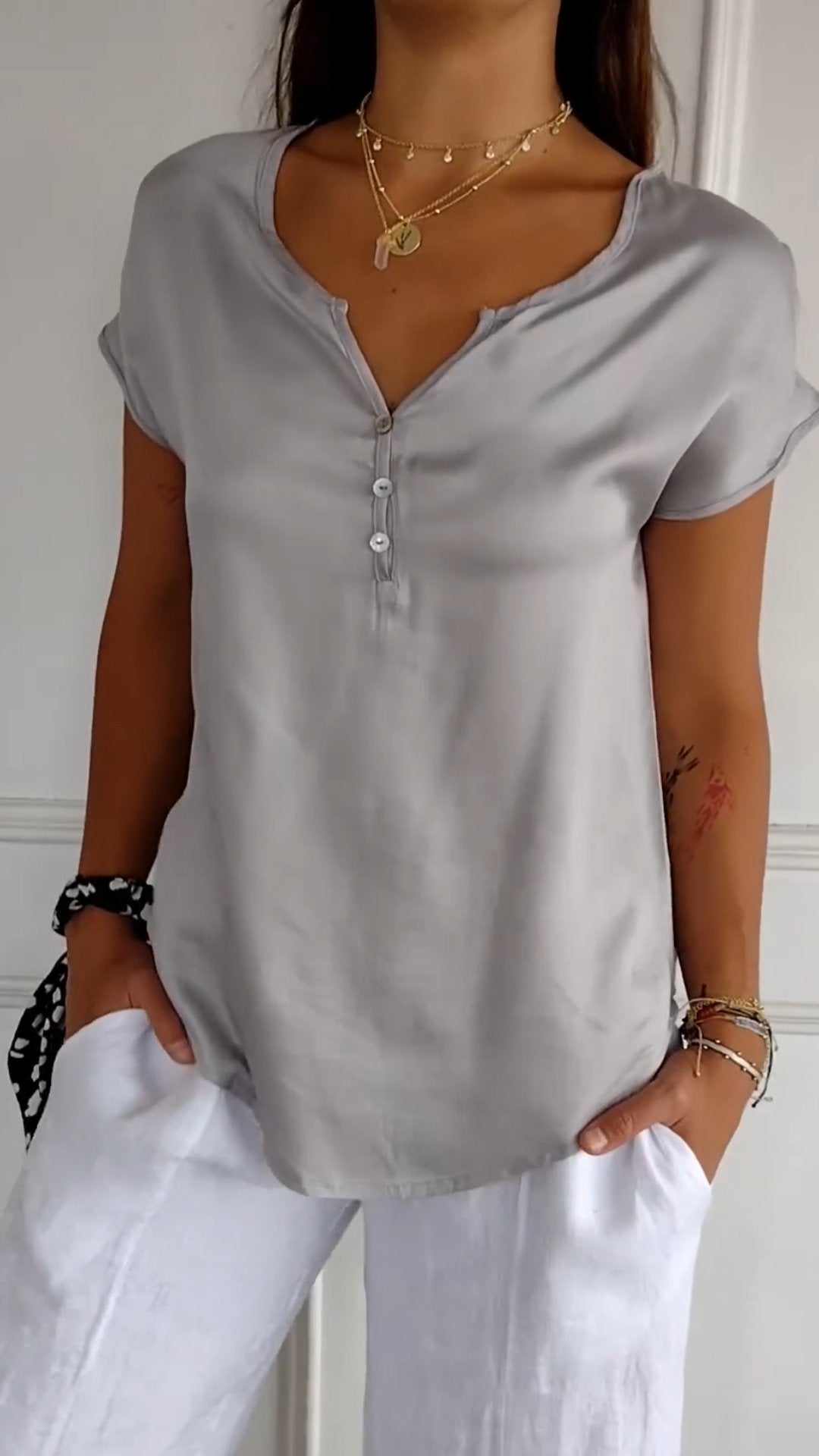 Buchal® | Comfortable V-Neck Blouse For Women