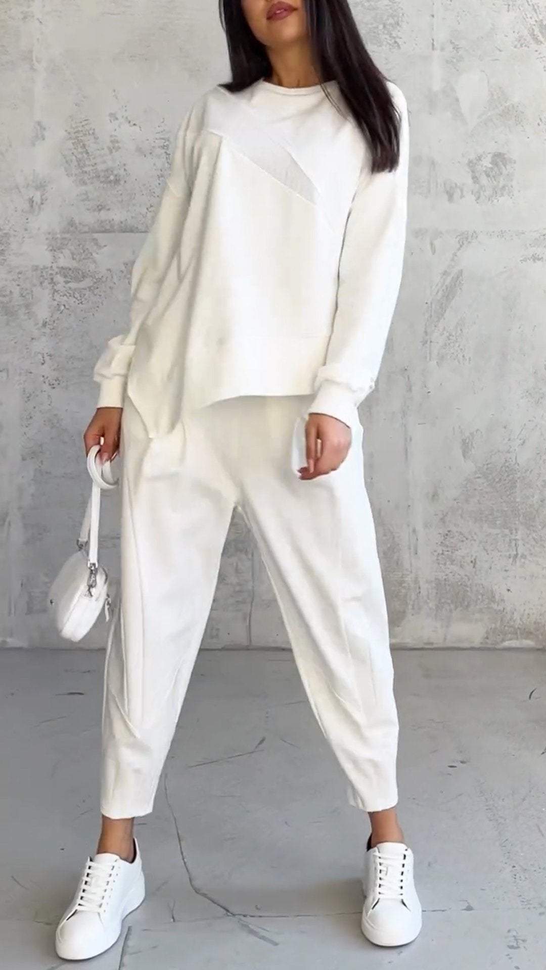 Lorena | Two-piece set with a crew neck and long sleeves.