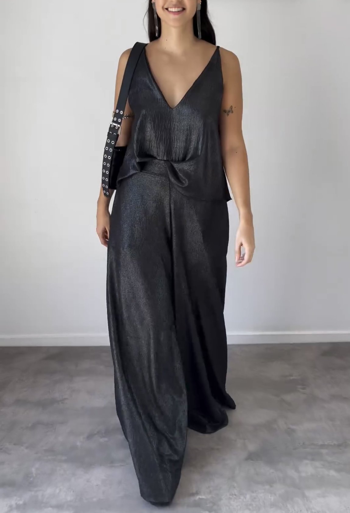 Nadia® | Stylish Sleeveless Top And Wide Leg Pants Set