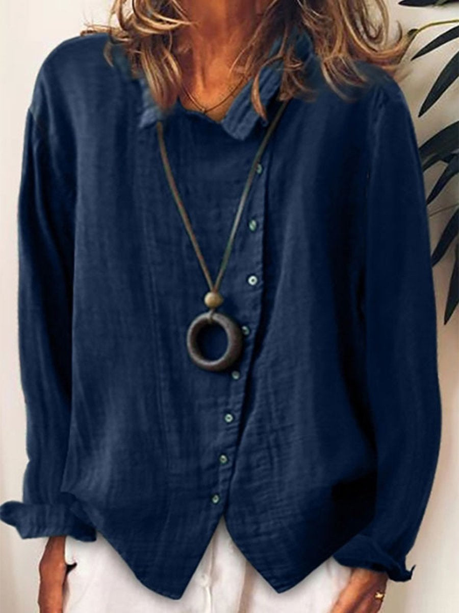 Guadalupe® | Chemise longue in cotton and lin – simple and chic