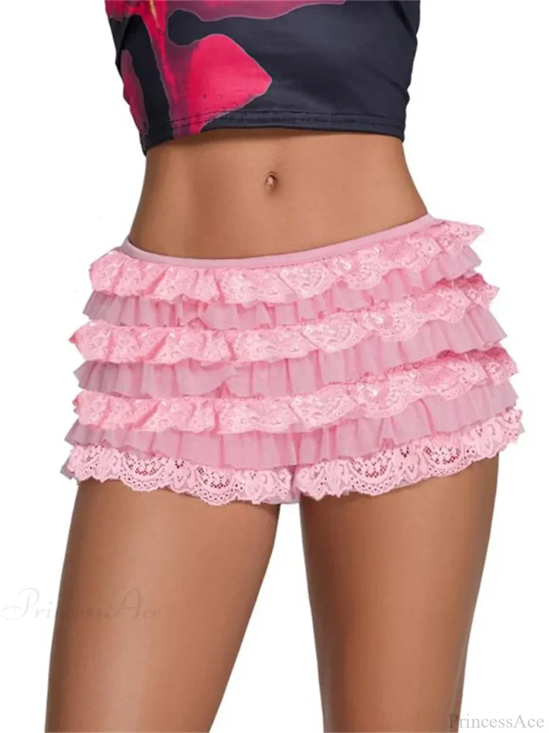 Layered Pumpkin Patchwork Short