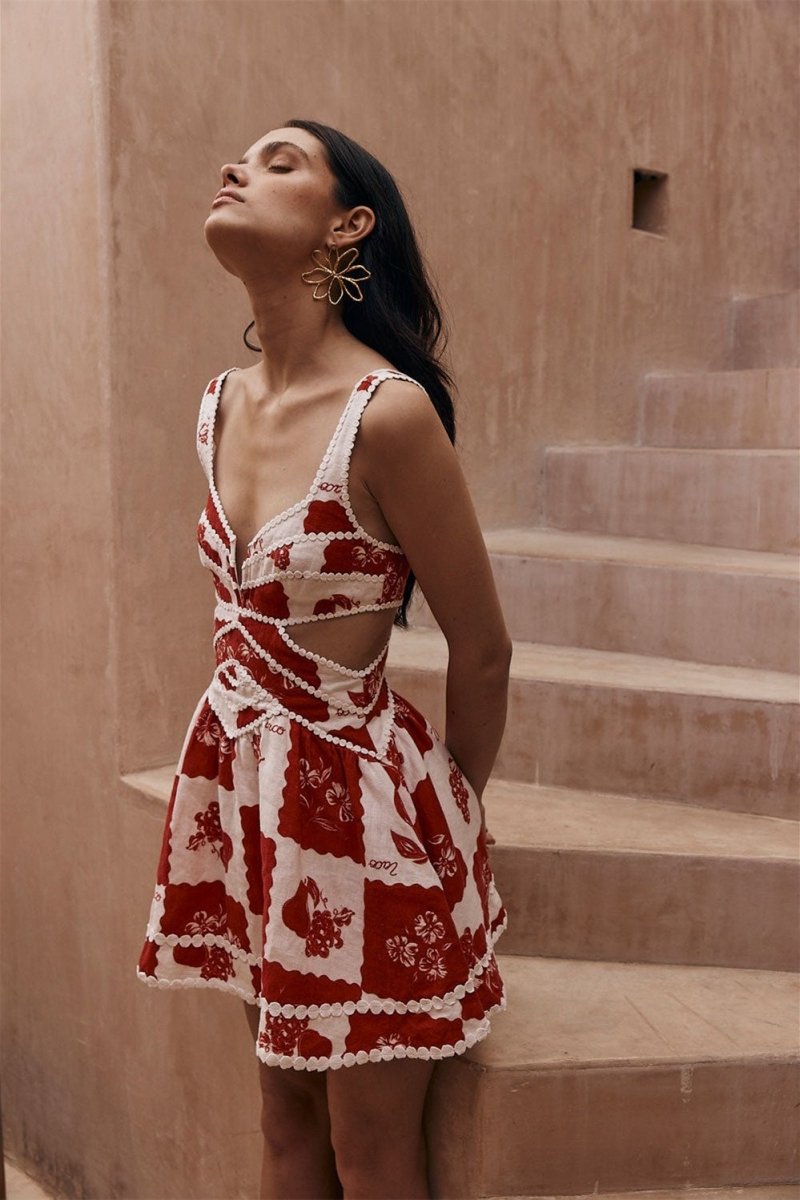 Zoraida® | Printed Mini Dress  With Cut-Outs