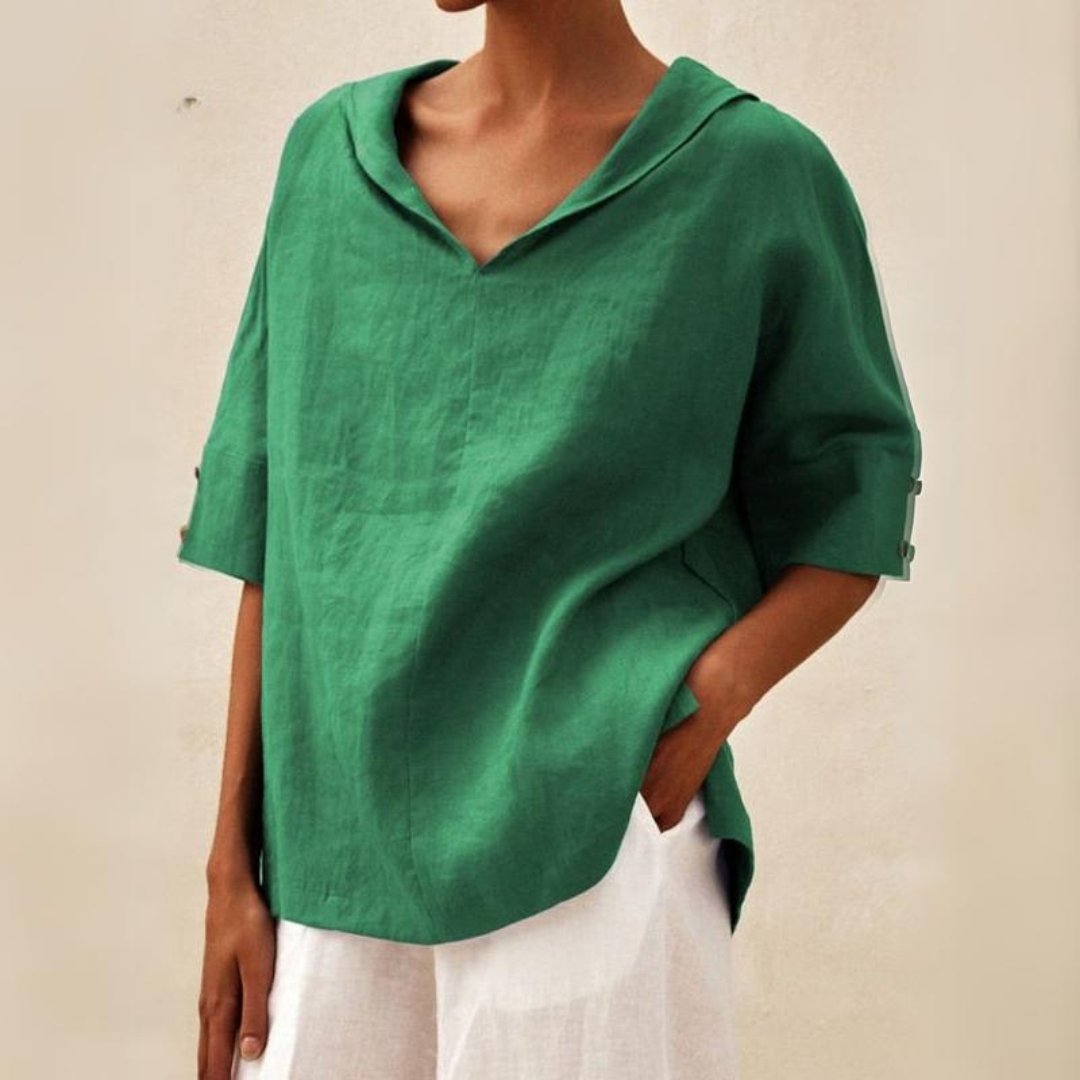 Lena | Women's V-Neck Casual Shirt for Effortless Style