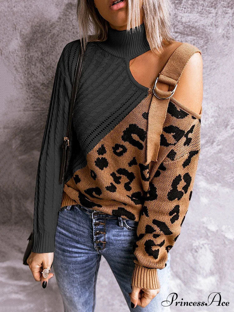 Leopard Print Graceful Crop Hoodie