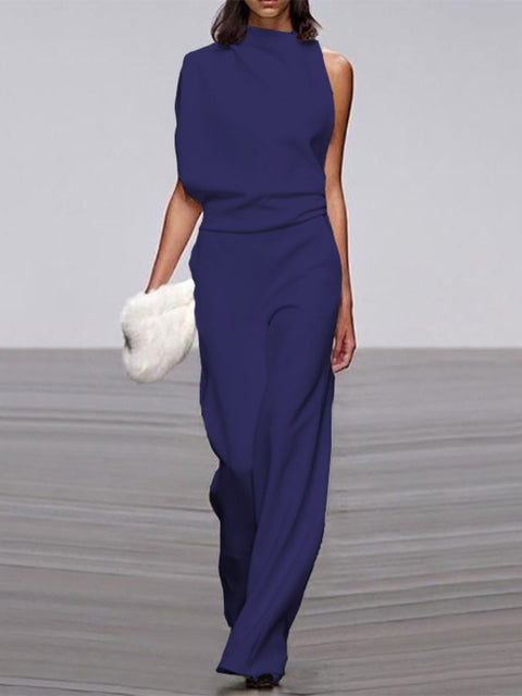 Libby | Women's One Shoulder Wide Leg Jumpsuit
