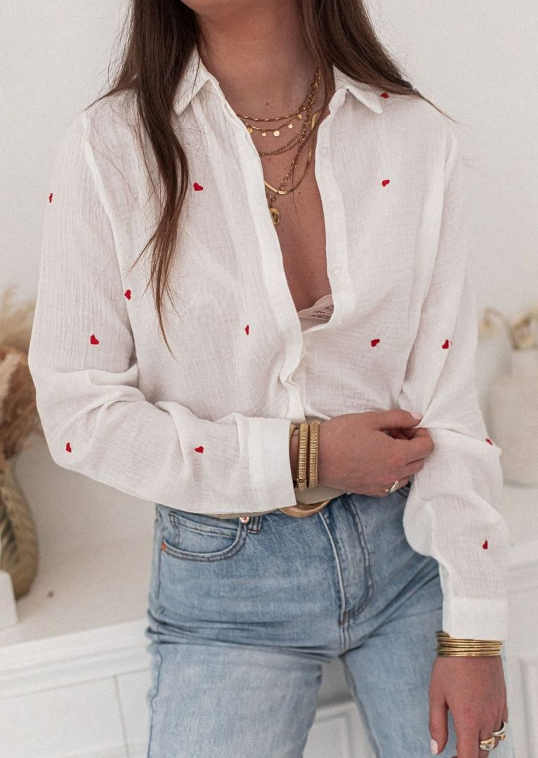 Brusokas® | Heidi Fashion Trend Blouse With Hearts