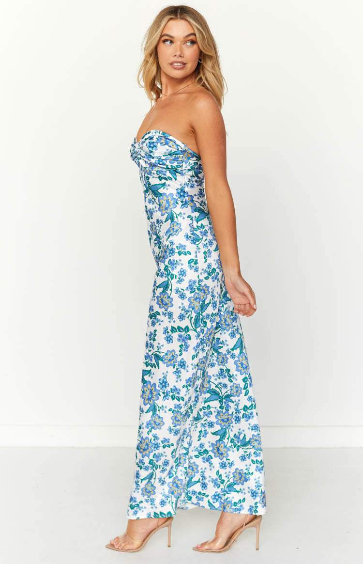 Paulina® | Printed Maxi Tube Dress With Knot Detail