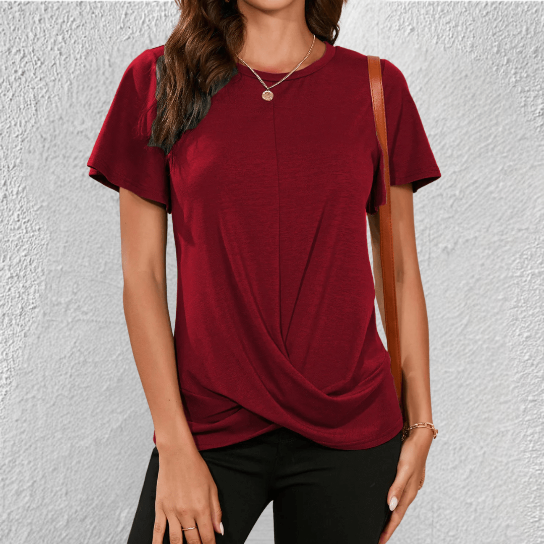 Lucy | Women's Twist Front Casual T-Shirt