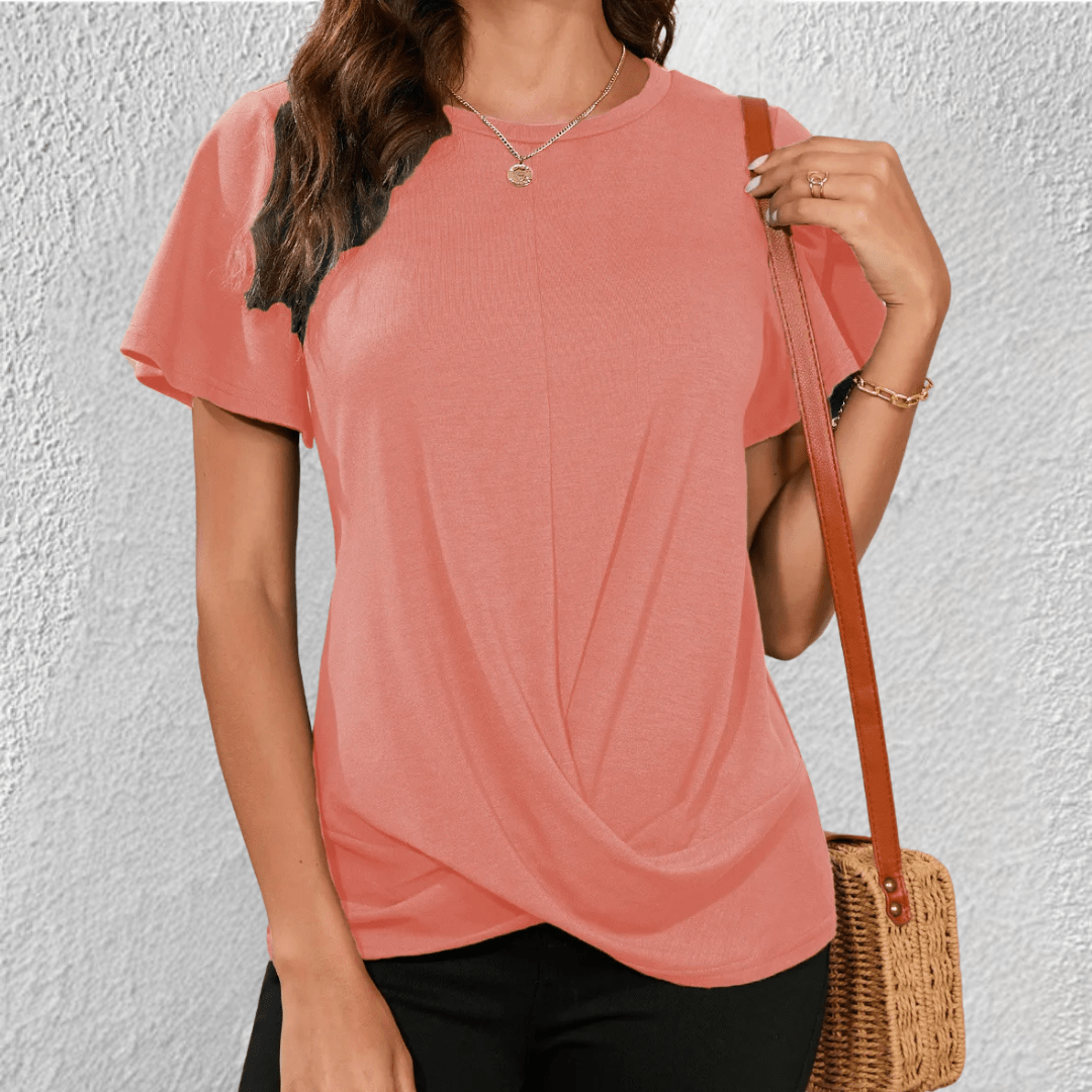 Lucy | Women's Twist Front Casual T-Shirt