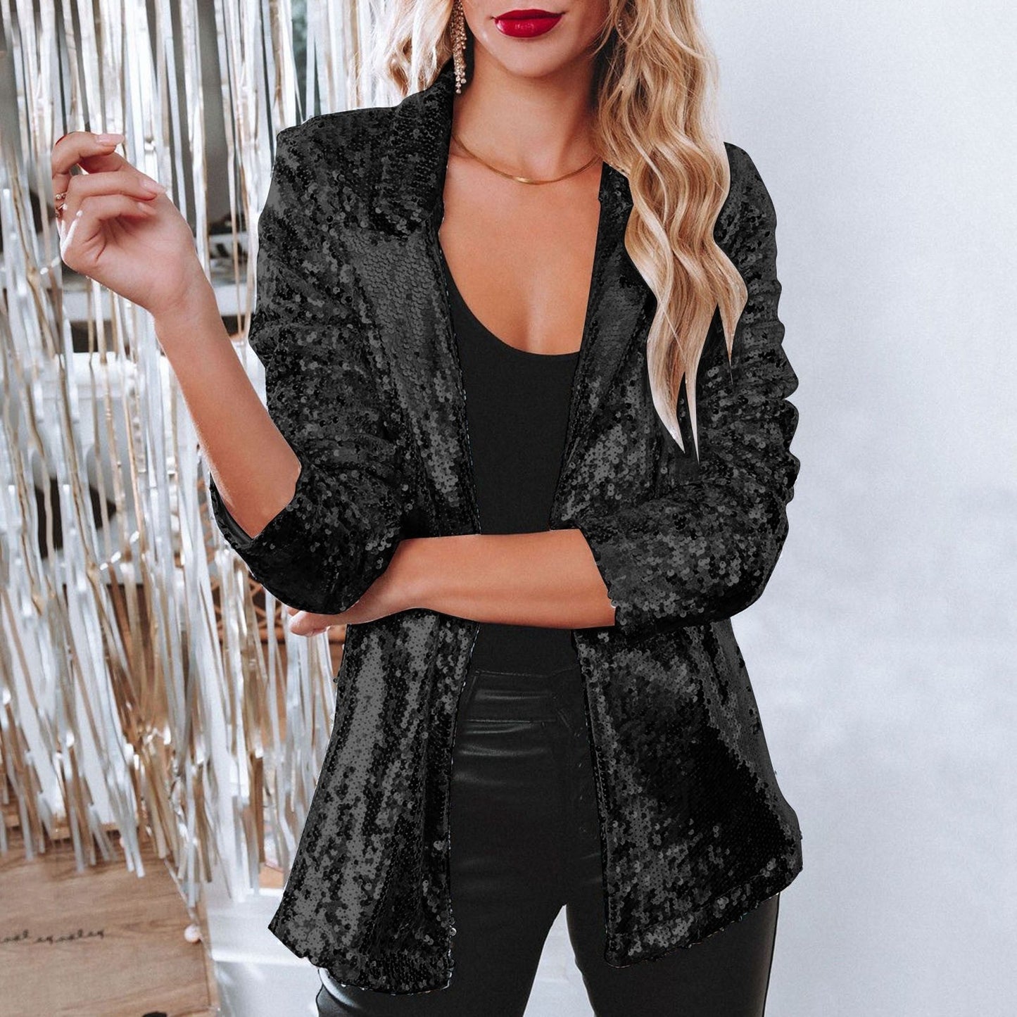 Taylor® | Elegant Sequin Blazer