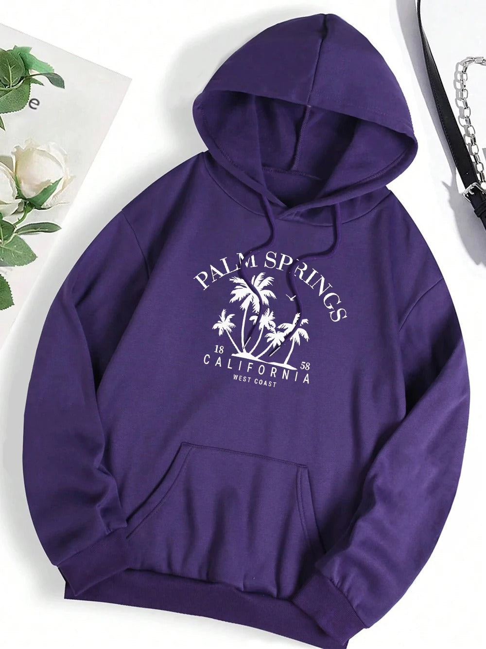 Carla | Oversized hooded sweatshirt with smile print