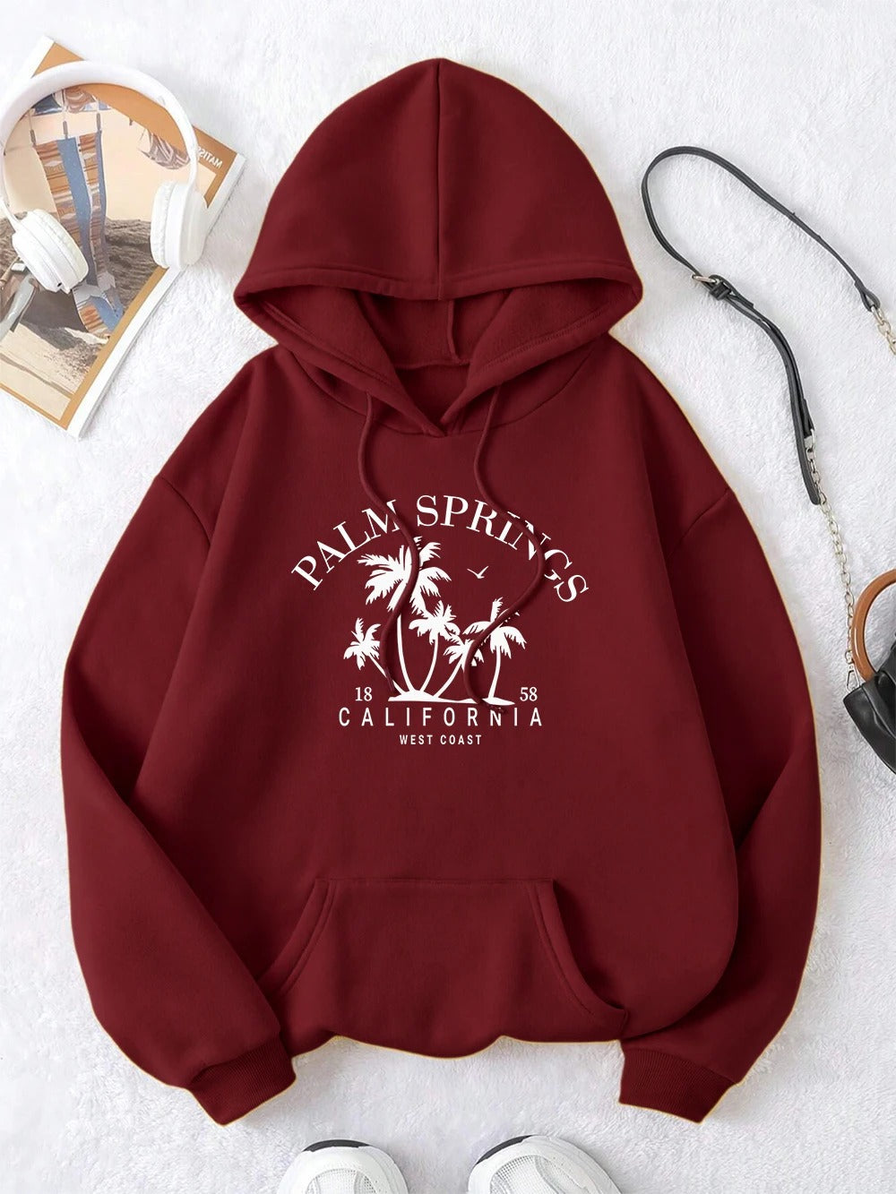 Carla | Oversized hooded sweatshirt with smile print