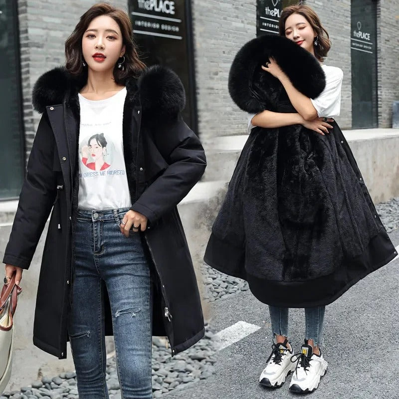 Abigail | Fleece hooded parka for women