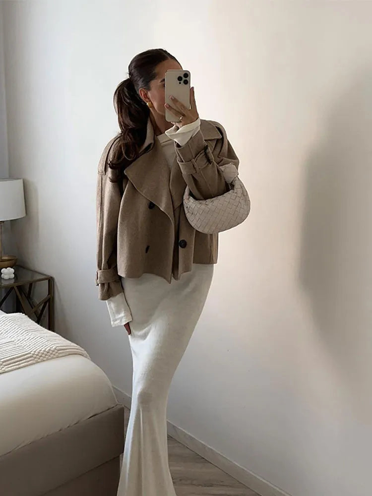 Bryttani® | With A Pointed Collar And Button Closure