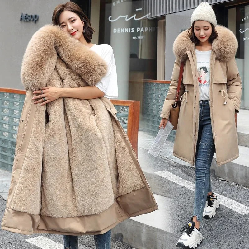Abigail | Fleece hooded parka for women