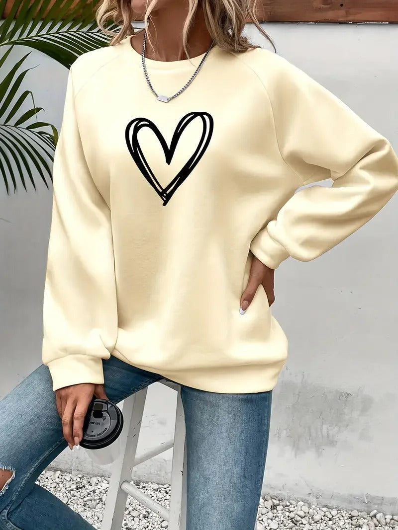 Stefanie | Oversized heart sweater for women
