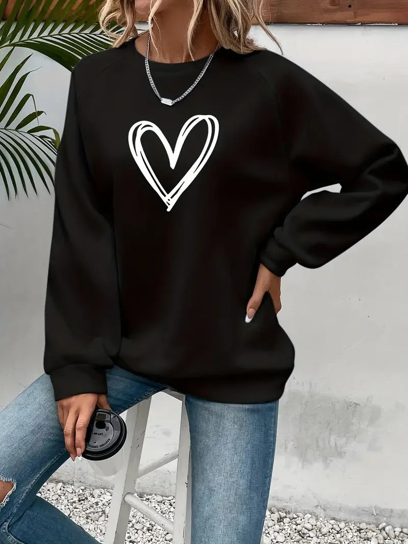 Stefanie | Oversized heart sweater for women