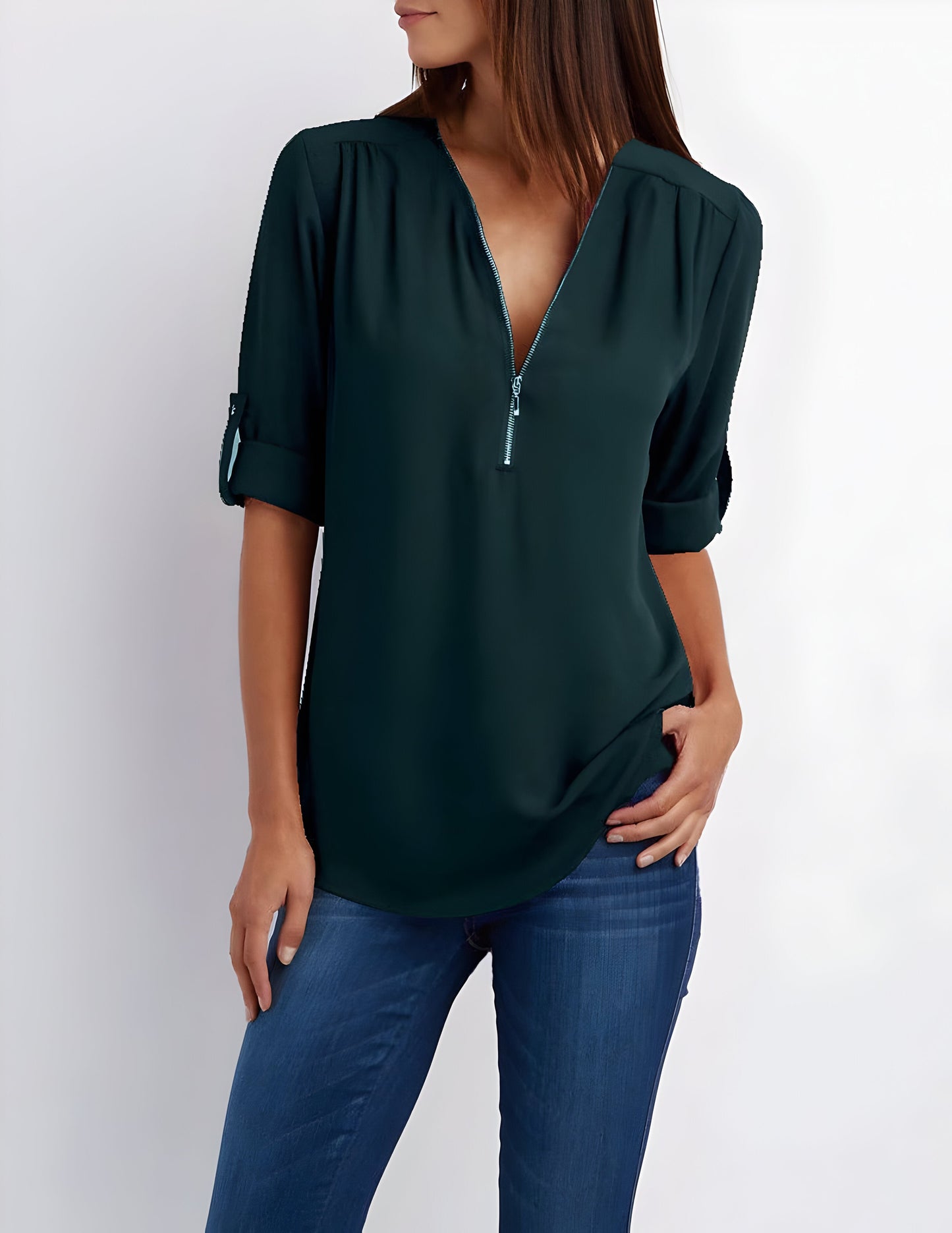 Maisie | Women's Zip Front Blouse