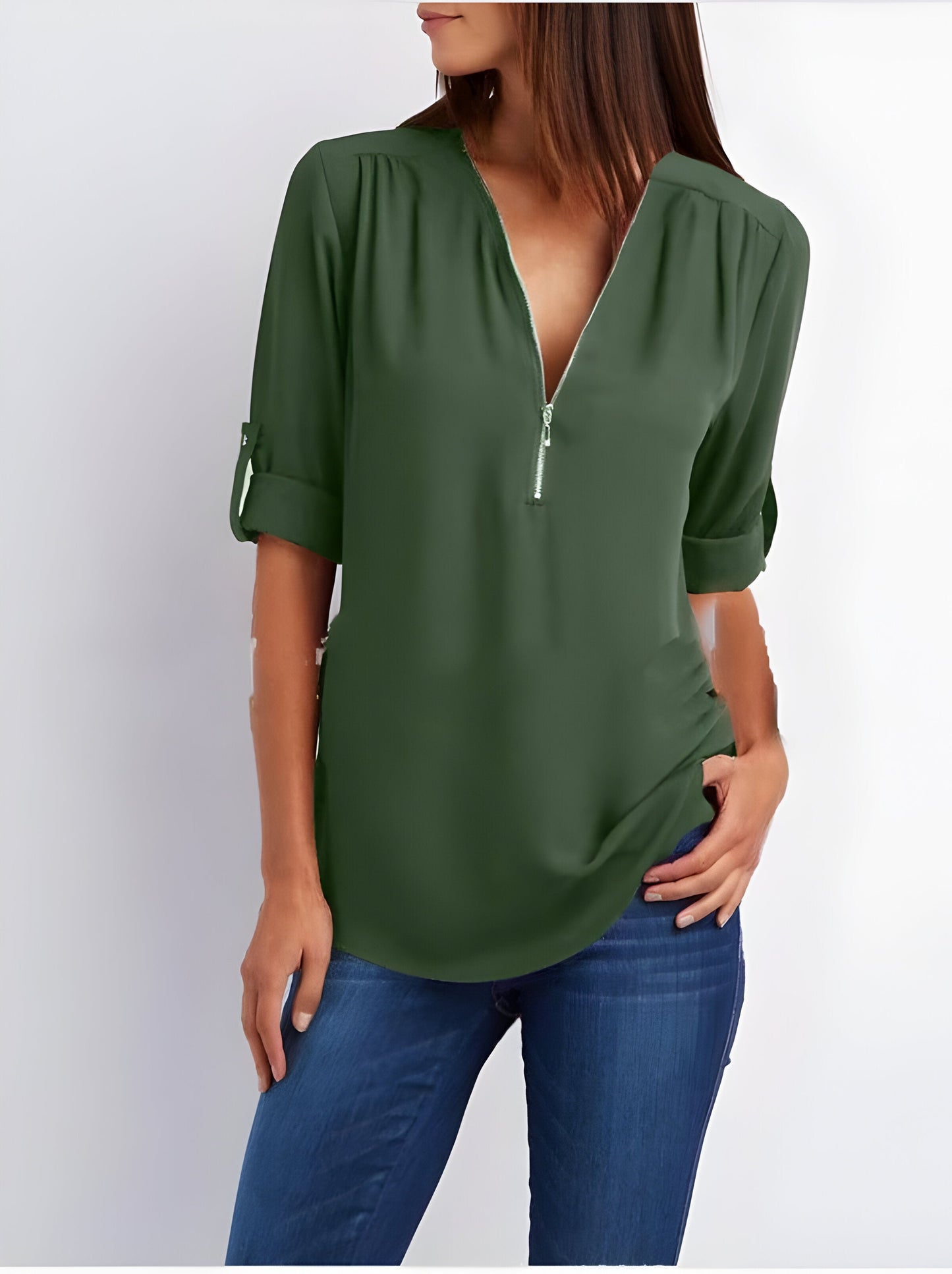 Maisie | Women's Zip Front Blouse