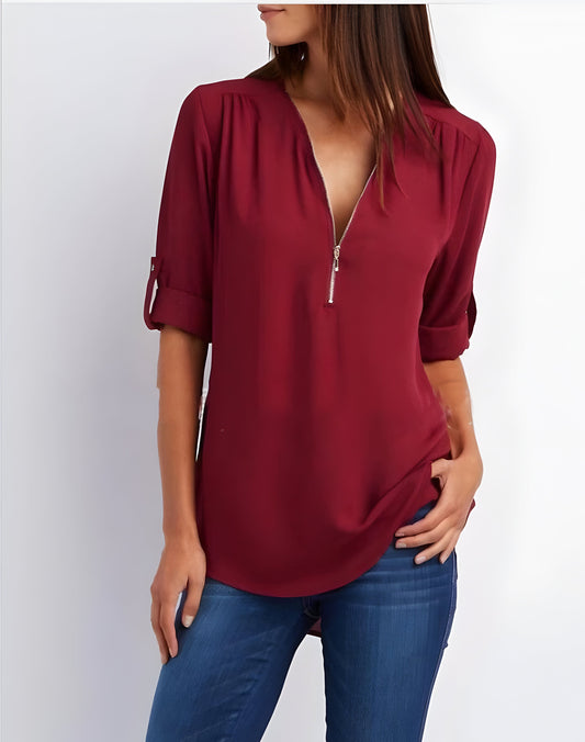 Maisie | Women's Zip Front Blouse