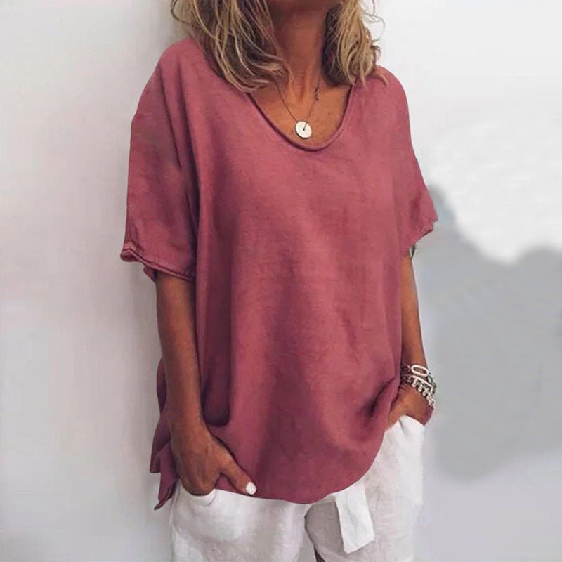 Marcia | Women's Oversized V-Neck Blouse
