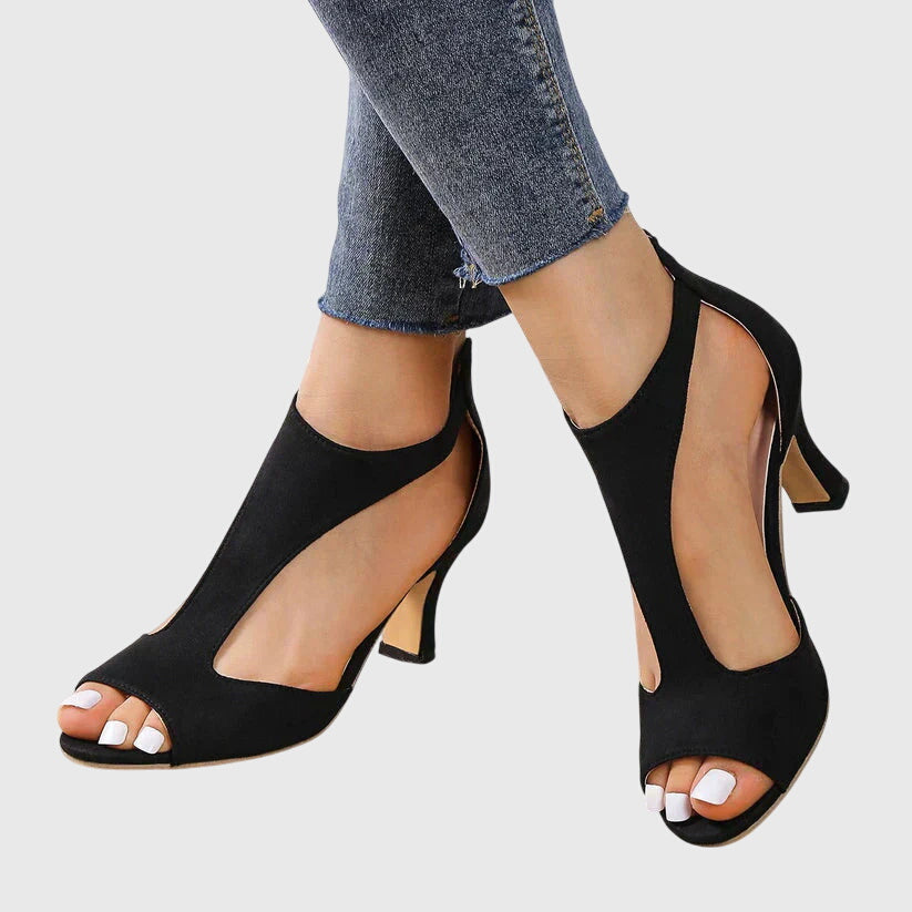 Sadie | Women's Peep Toe T-Strap Heels
