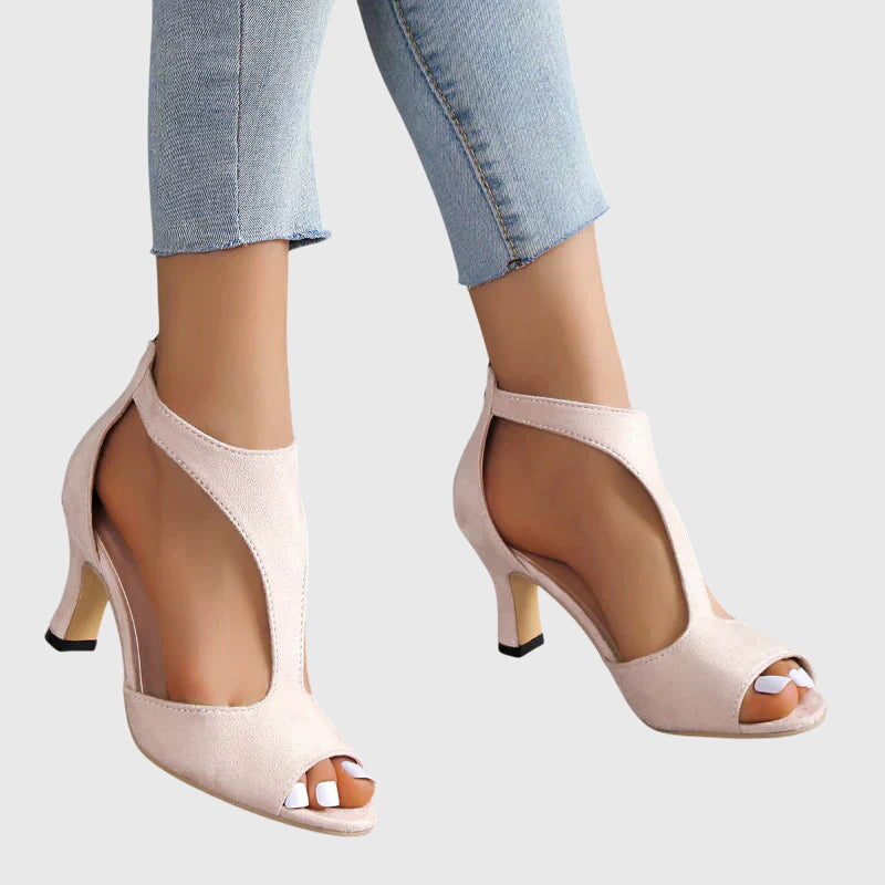 Sadie | Women's Peep Toe T-Strap Heels