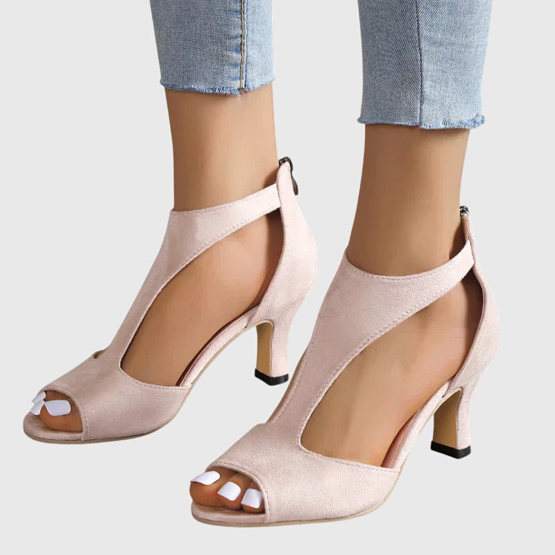 Sadie | Women's Peep Toe T-Strap Heels
