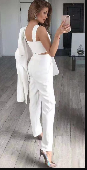 Mary | Women's Fitted Blazer Two-Piece Pant Suit Set