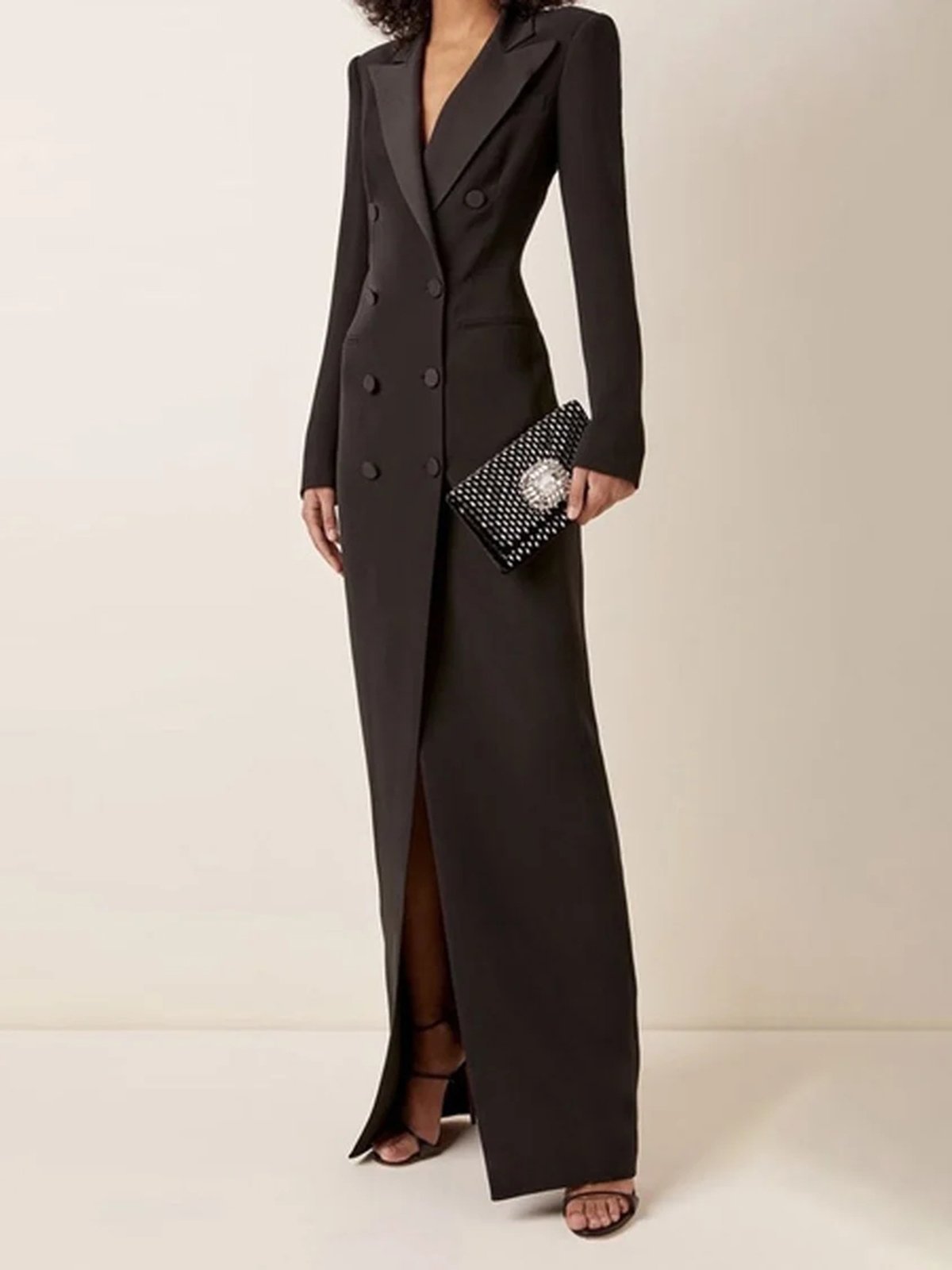 Mckenzie | Women's V-Neck Blazer Maxi Dress