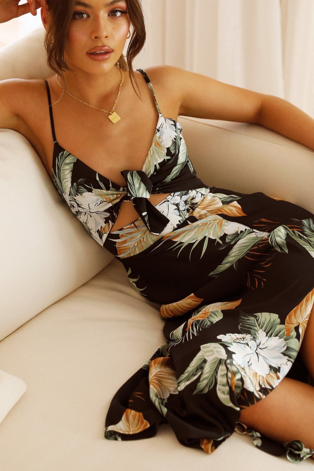Helga® | Printed Maxi Slip With Knot