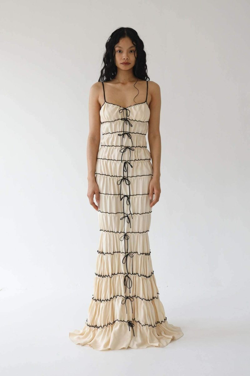 Cecilia® | Maxi Dress With Ruffle Tunnel