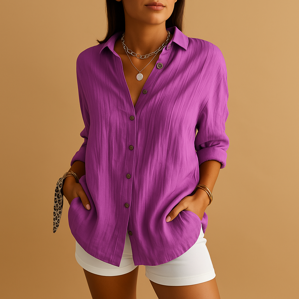 Miranda | Women's Long Sleeve Button-Down Blouse