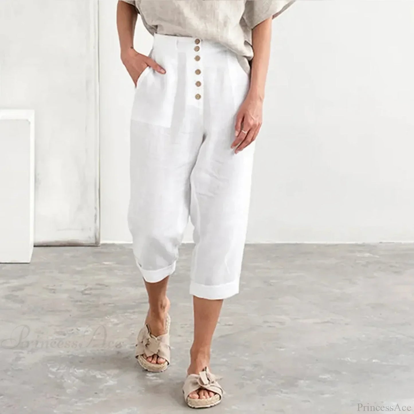 Multi Buckle Wide Leg Cargo Pants