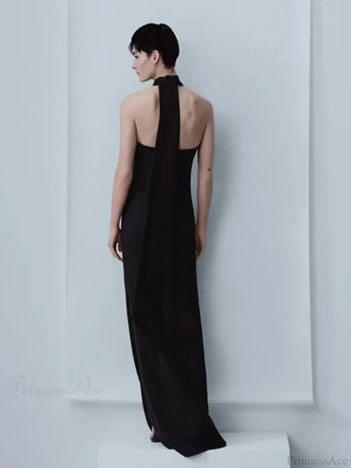 New Summer Sexy Halter Backless Flower Elegant Sleeveless Party Dress